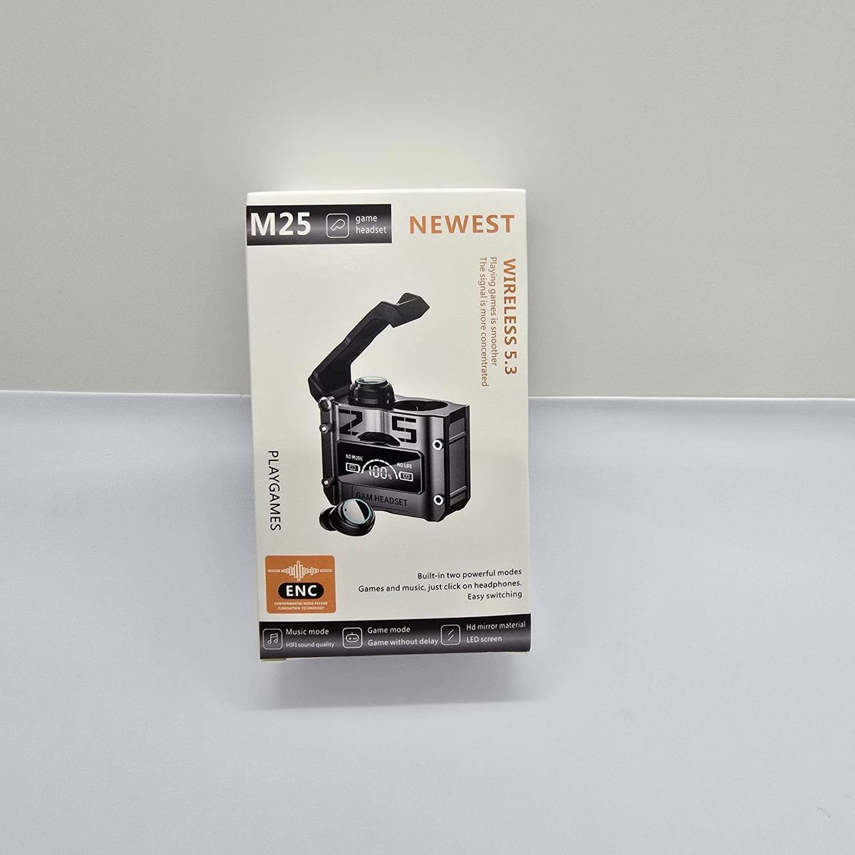 GENERICO - AUDIFONO BT M25 V53 NEGRO+POWER BANK