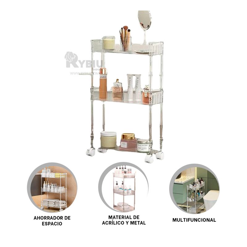 RYBIU IMPORT - Organizador Giratorio en Acrilico Y+Banderitas Adhesivas