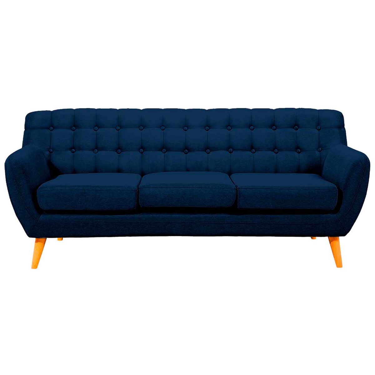 BARAKA HOME - Sofá Vintage Louth 3 cuerpos - Azul marino