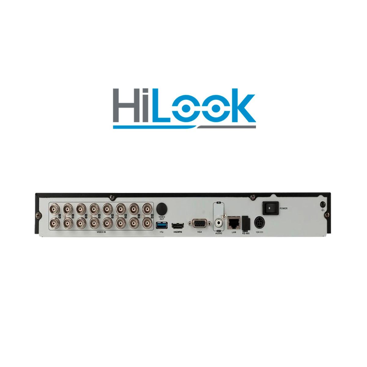 HIKVISION - Grabador DVR Hilook 16 Canales 8MP Real DVR 216U-F2 Analogico 2 USB RJ45