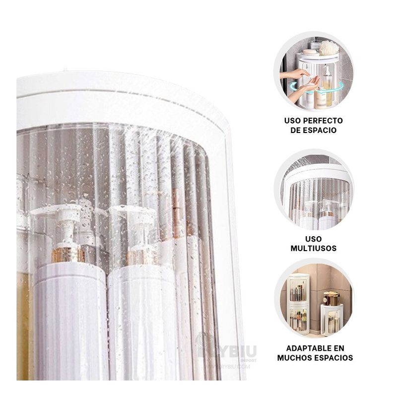 GENERICO - Organizador Resistente en Blanco Y+Regalo Ligas para Peinar