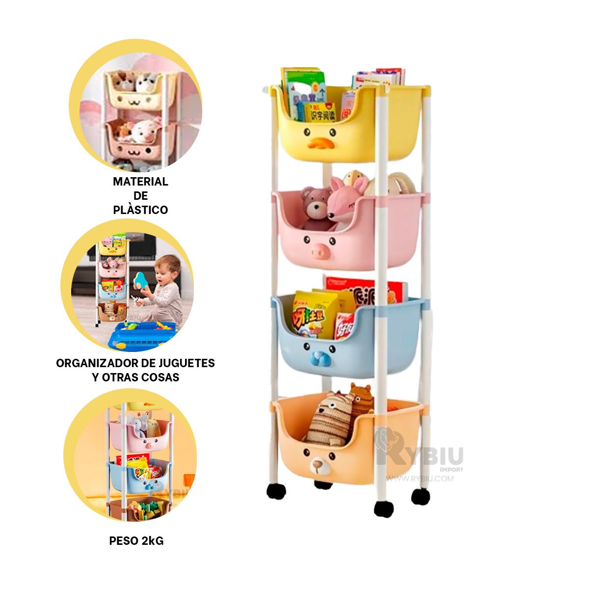 GENERICO - Repisa Espacioso de Personsajes Multicolor Y+Gift Stickers