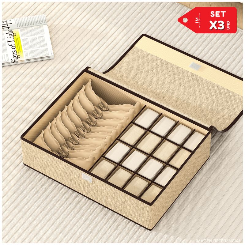 INSPIRA - Organizador multiusos de ropa y accesorios PACK X3