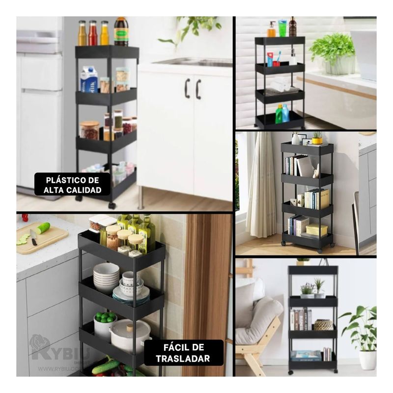 RYBIU IMPORT - Estante Lujoso y Versatil en Diseno Negro Y+Gift MiniAgenda