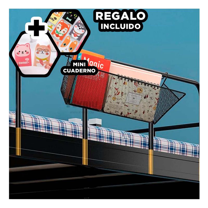 RYBIU IMPORT - Cesta de Malla Funcional en Color Negro Y+Regalo Agendita