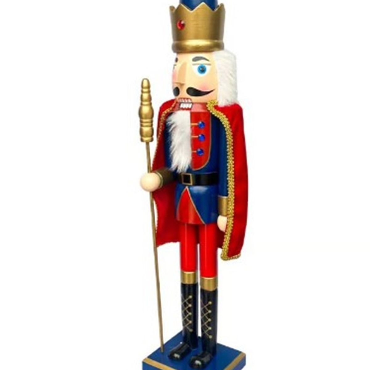 GENERICO - Cascanuez de Madera Rey con Cetro 61 cm A1