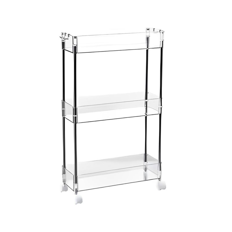 GENERICO - Carrito Laterales de 3 Niveles de 4 Ruedas en Acrilico