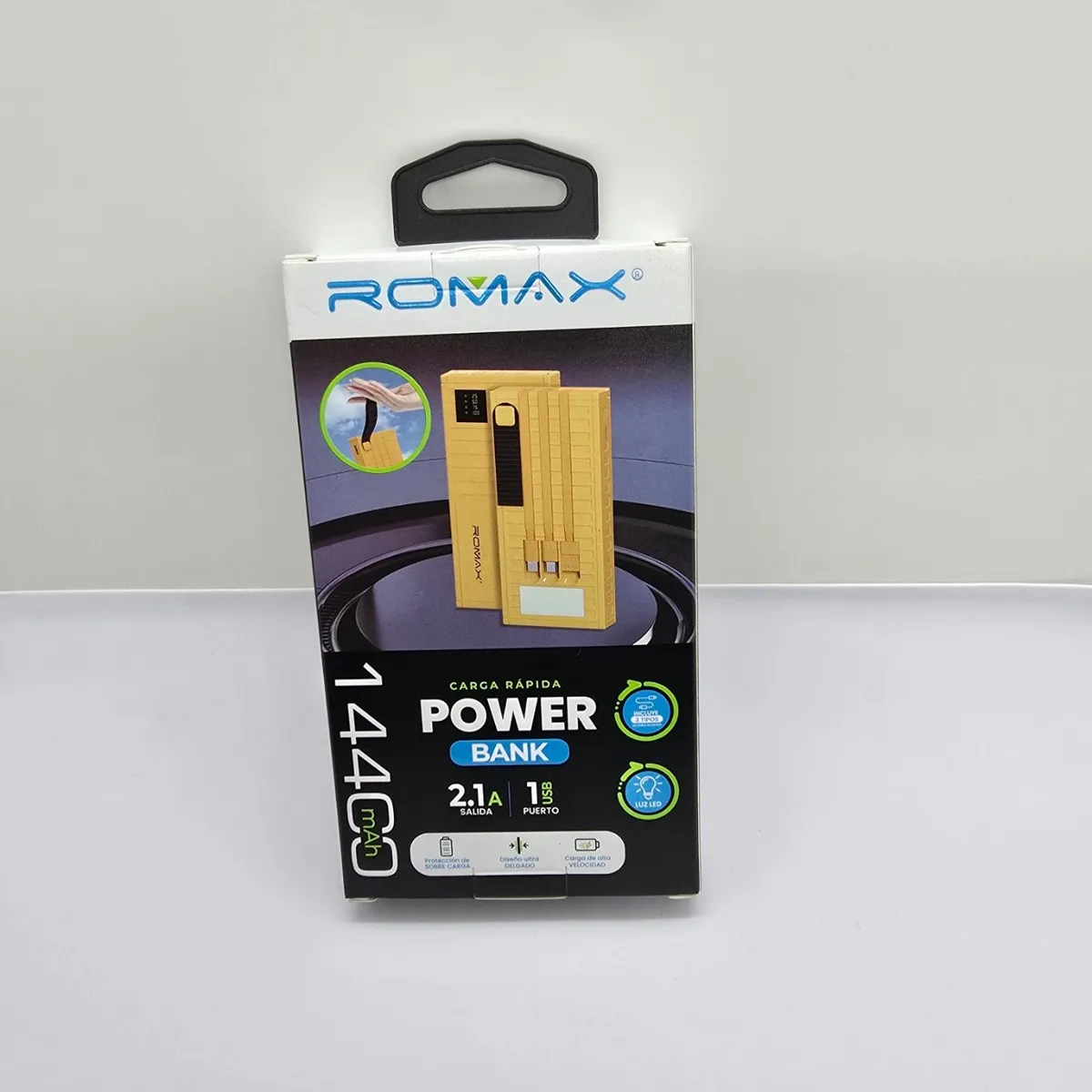 ROMAX - CARGADOR POWER BANK PORTATIL 14400 mAh