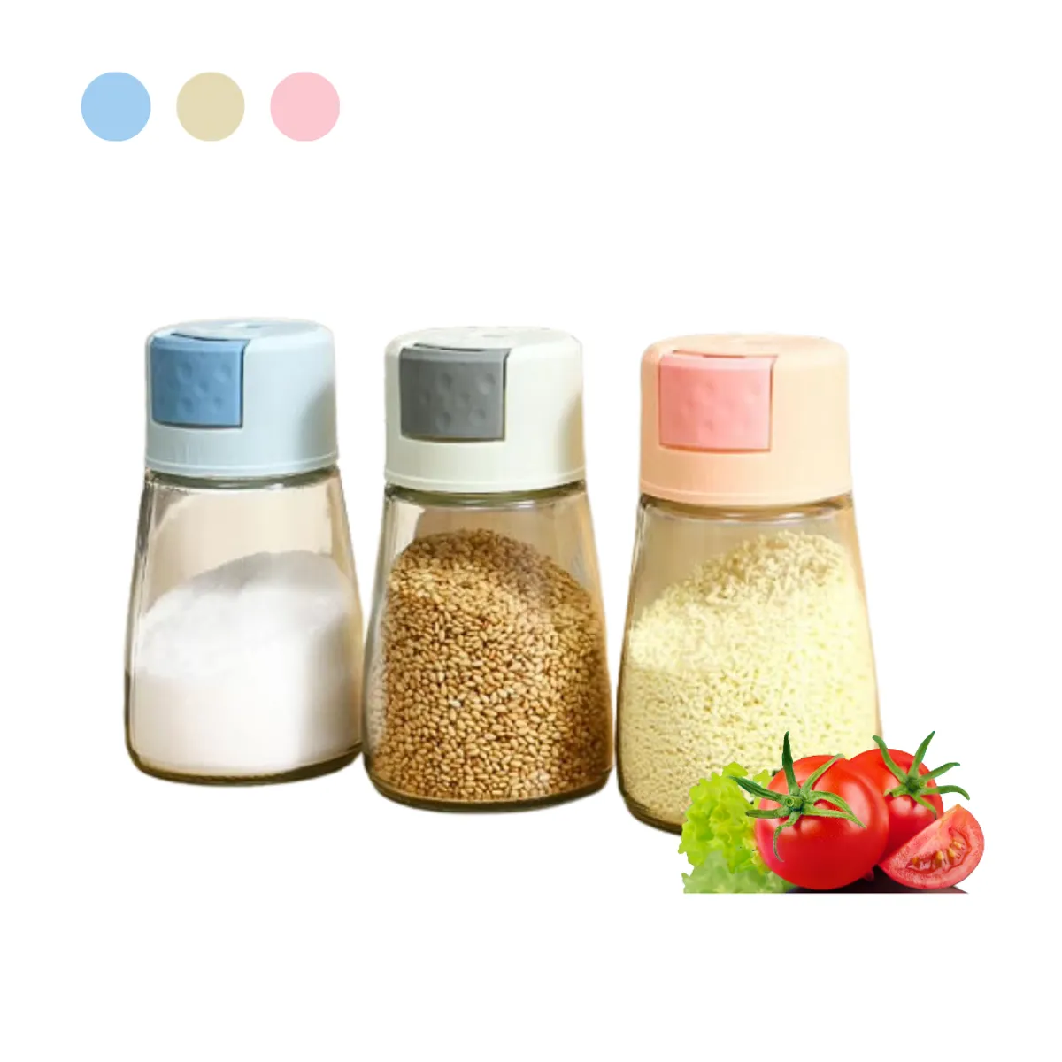 INSPIRA MARKET - Set x3 Salero Condimentero Multicolor