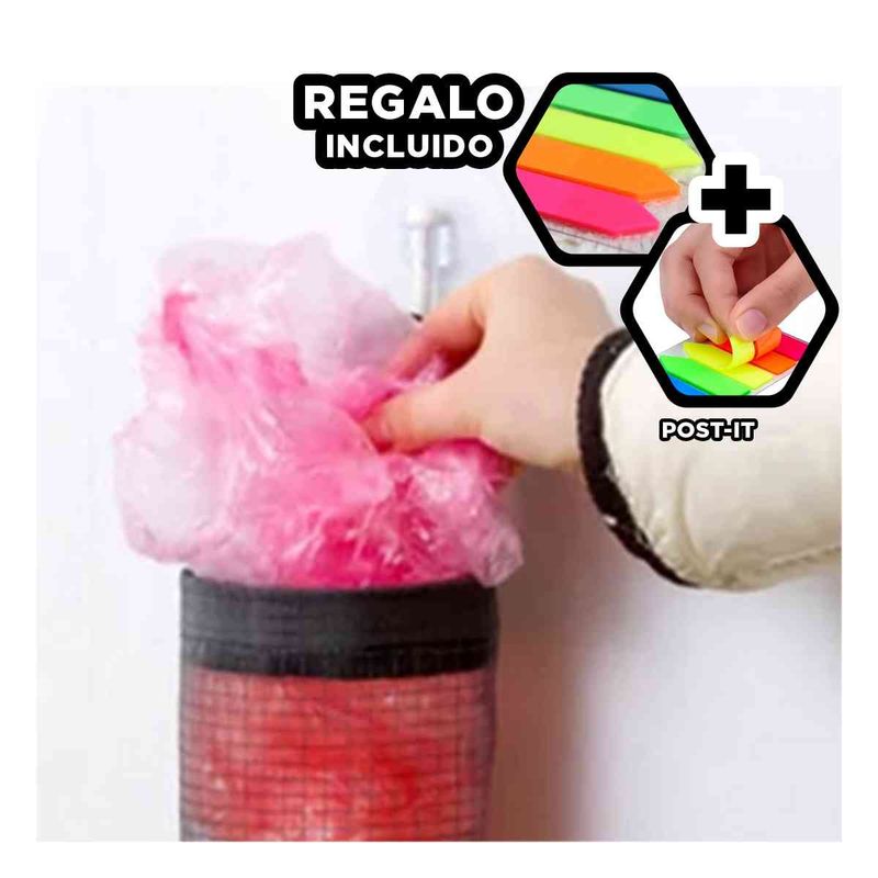 GENERICO - Expendedor Ideal de Bolsas en Negro Y+Banderitas Adhesivas