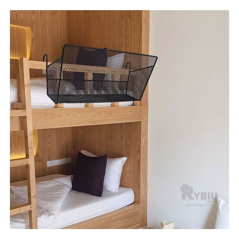 GENERICO - Cesta Colgador Elegante para Puerta en Color Negro