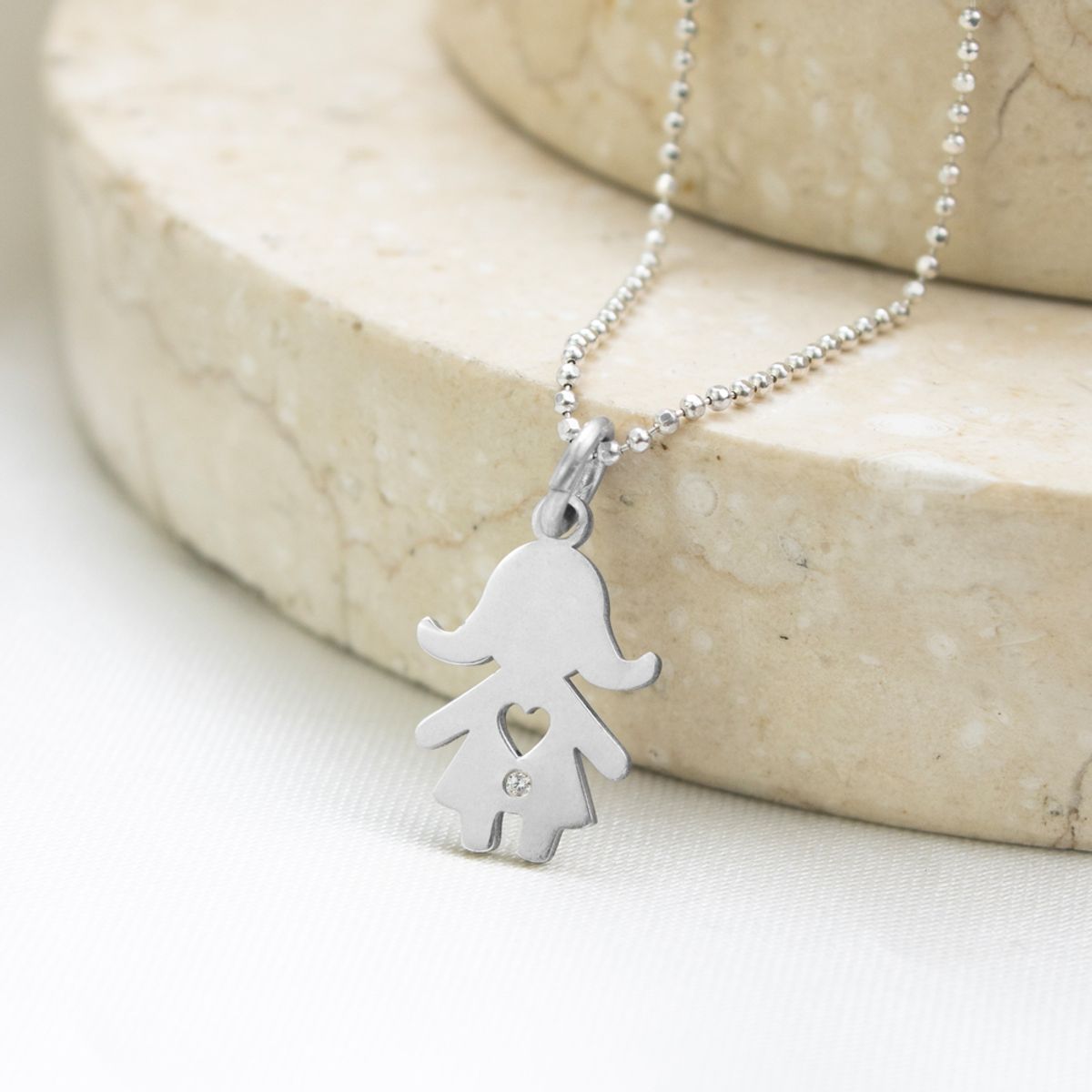 CLEO JOYAS & ACCESORIOS - Collar Niña  de Plata con circon