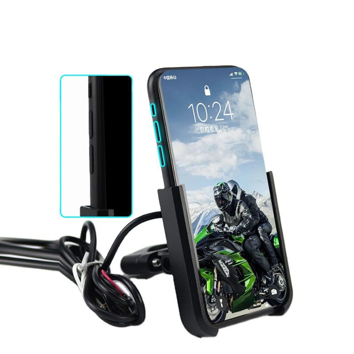 GENERICO - Soporte para celular de aluminio con carga