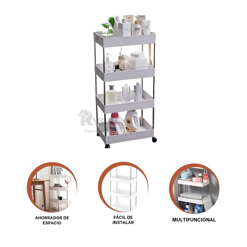 GENERICO - Organizador Ahorrador de Espacio en Blanco Y+Ligas de Regalo