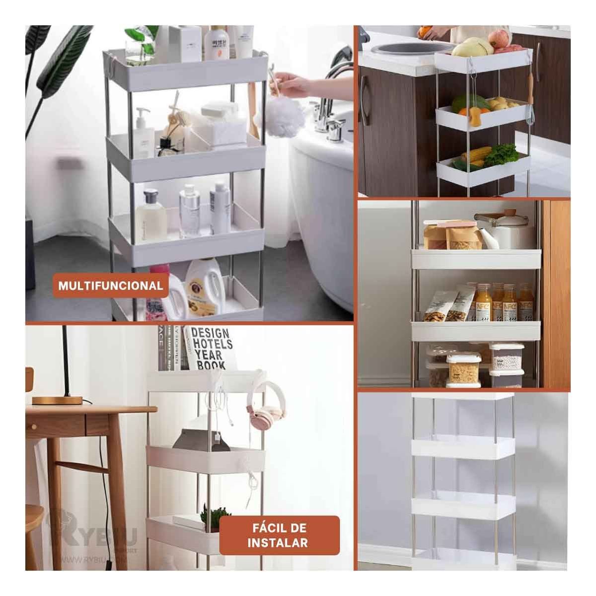 GENERICO - Organizador Funcional en Blanco Y+Regalo Ligas para Peinar