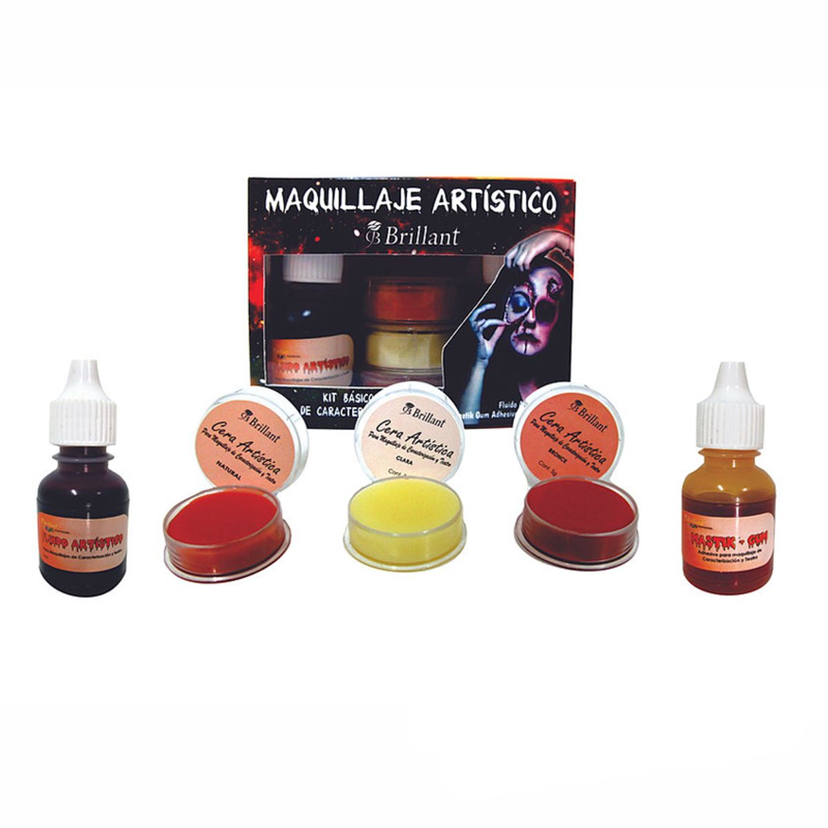 MASK COLORS - Maquillaje Halloween Caracterización set de 5 productos