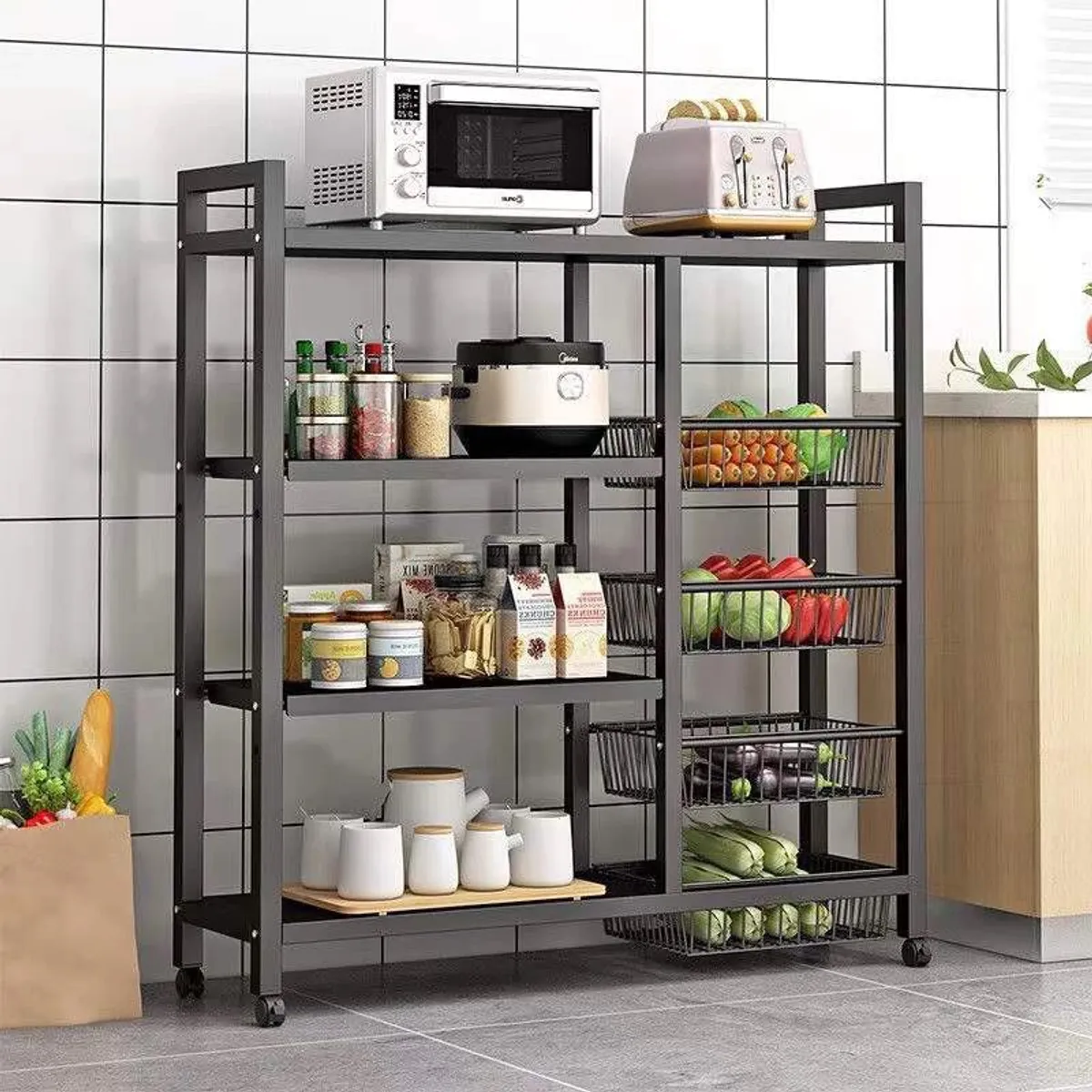 GENERICO - Estante Organizador con Verdulero para la Cocina