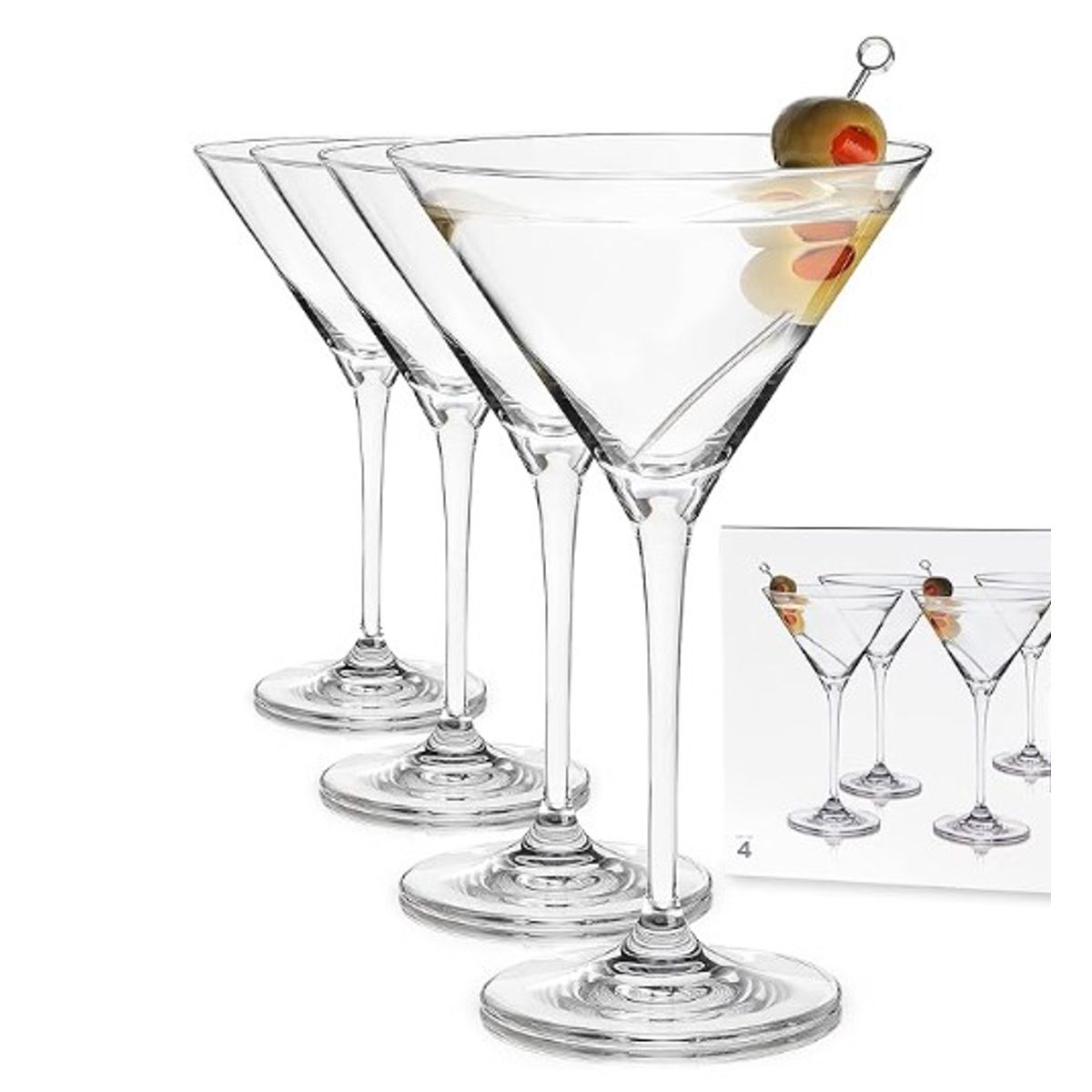 NADIR - Juego 4 Copas para Martini Tallo alto