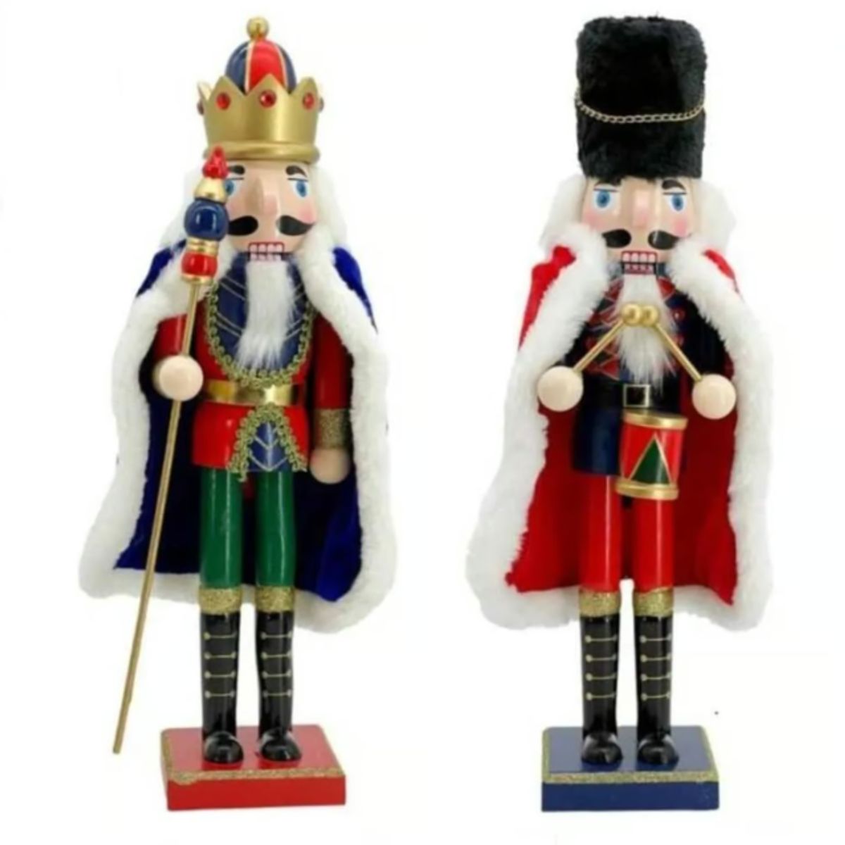 GENERICO - Soldado Cascanueces Muñeco Navidad 38 CM / PACK X2
