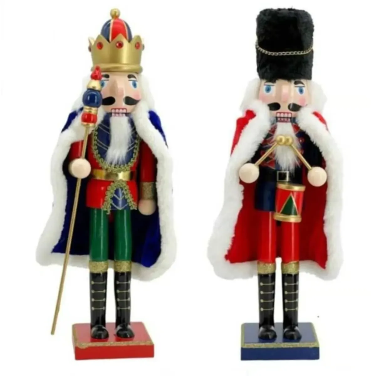 GENERICO - Soldado Cascanueces Muñeco Navidad 38 CM / PACK X2