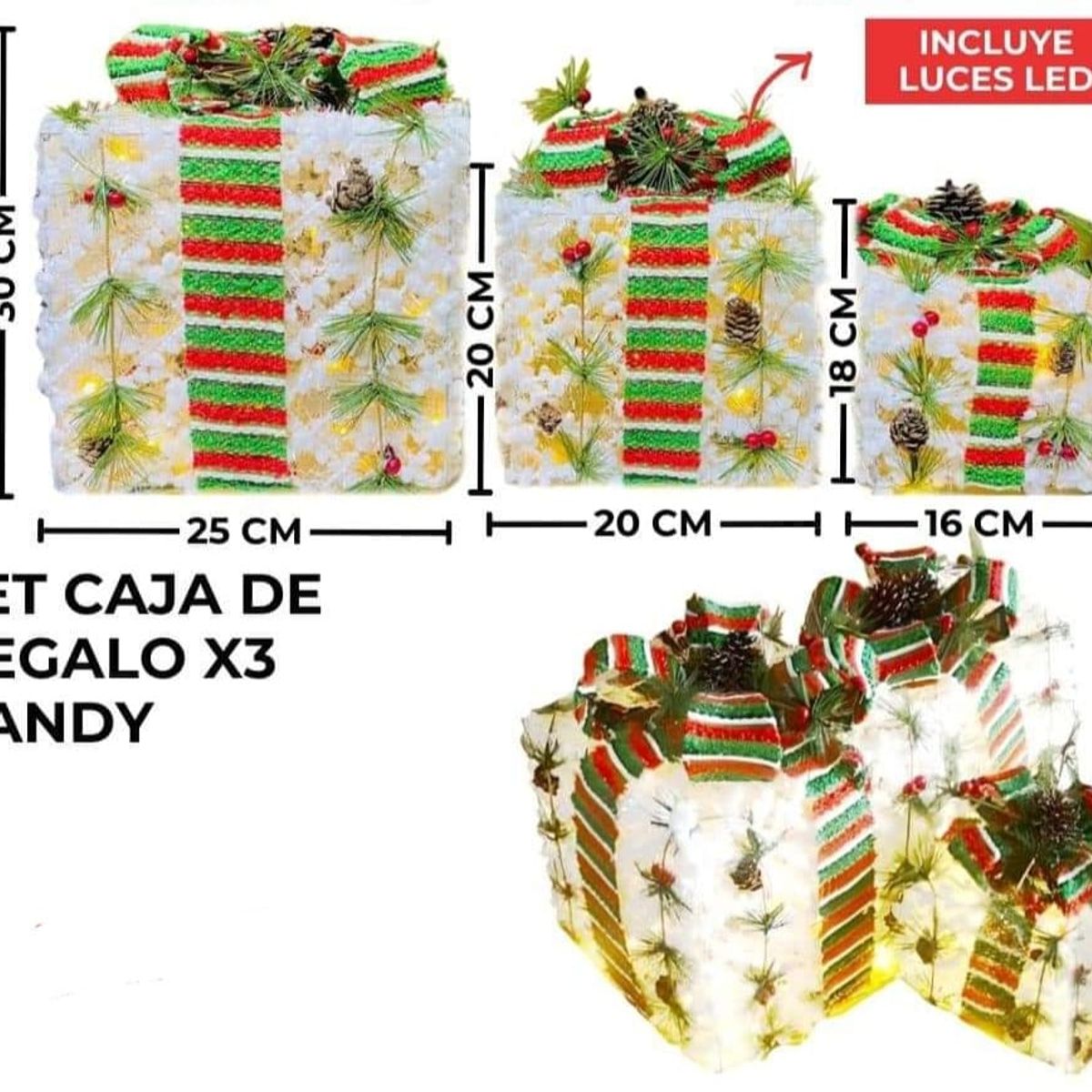 GENERICO - SET CAJA DE REGALO X3 CANDY