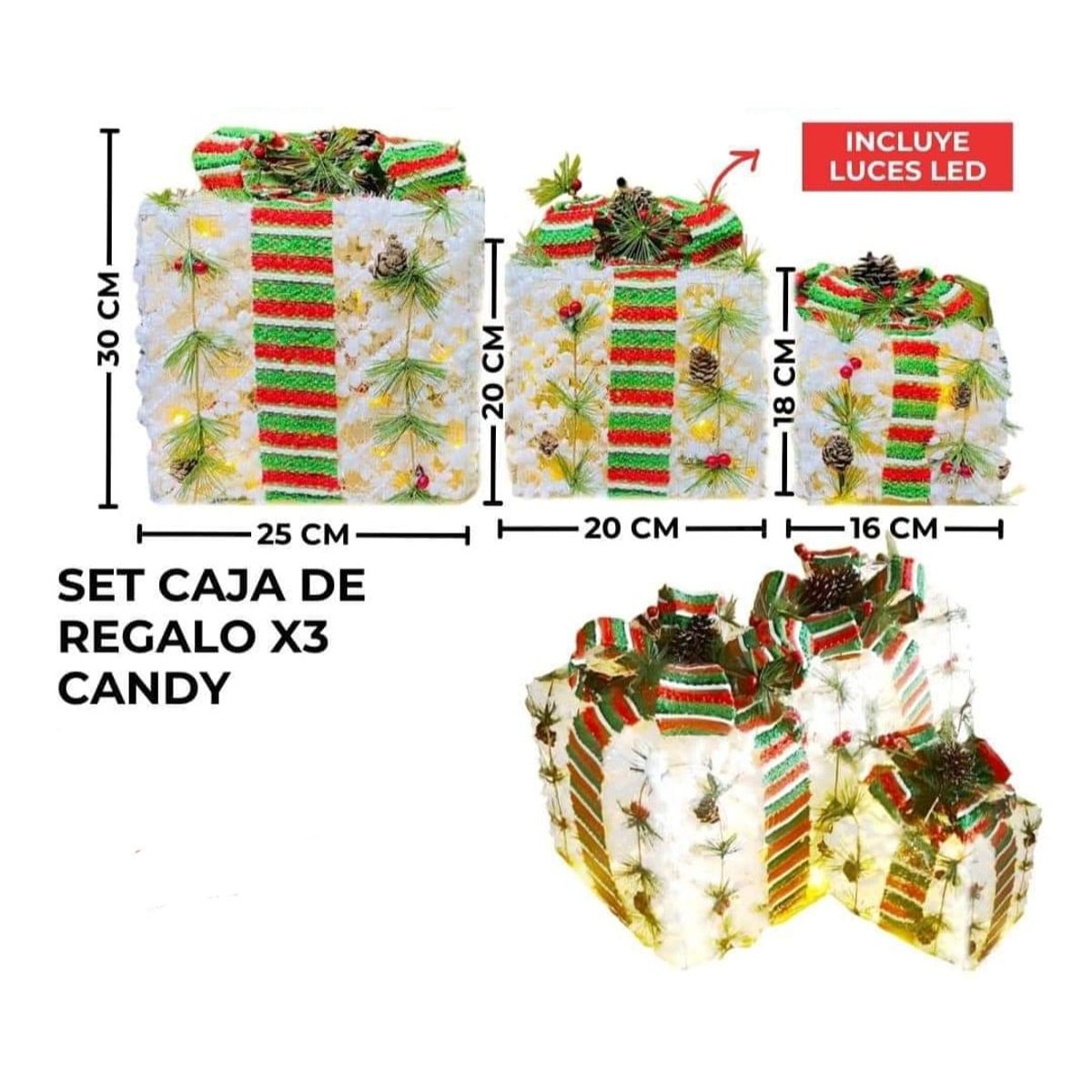 GENERICO - SET CAJA DE REGALO X3 CANDY