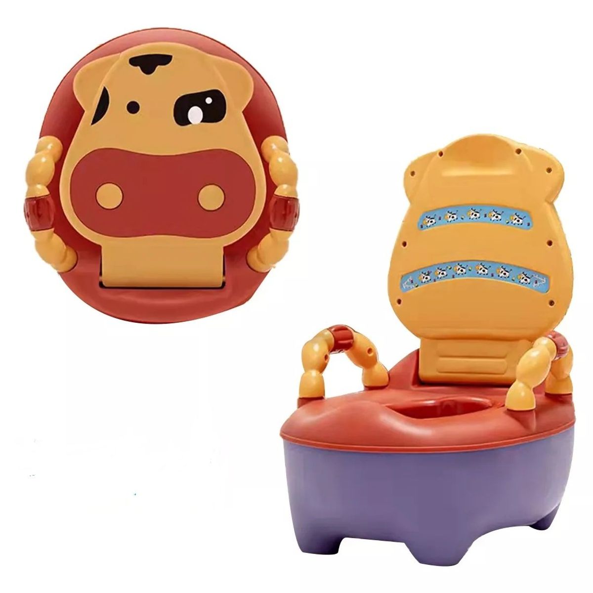 GENERICO - Bacín de Entrenamiento para Bebé Niños Vaquita Rojo