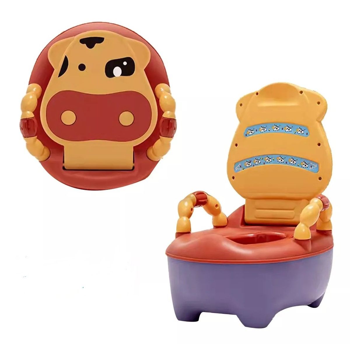 GENERICO - Bacín de Entrenamiento para Bebé Niños Vaquita Rojo