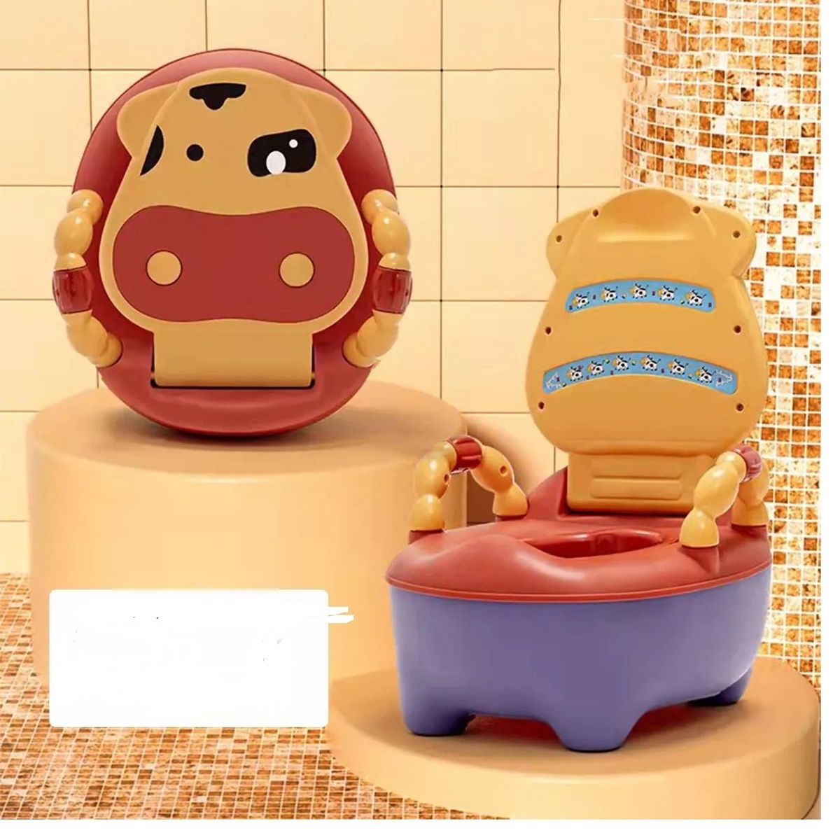 GENERICO - Bacín de Entrenamiento para Bebé Niños Vaquita Rojo