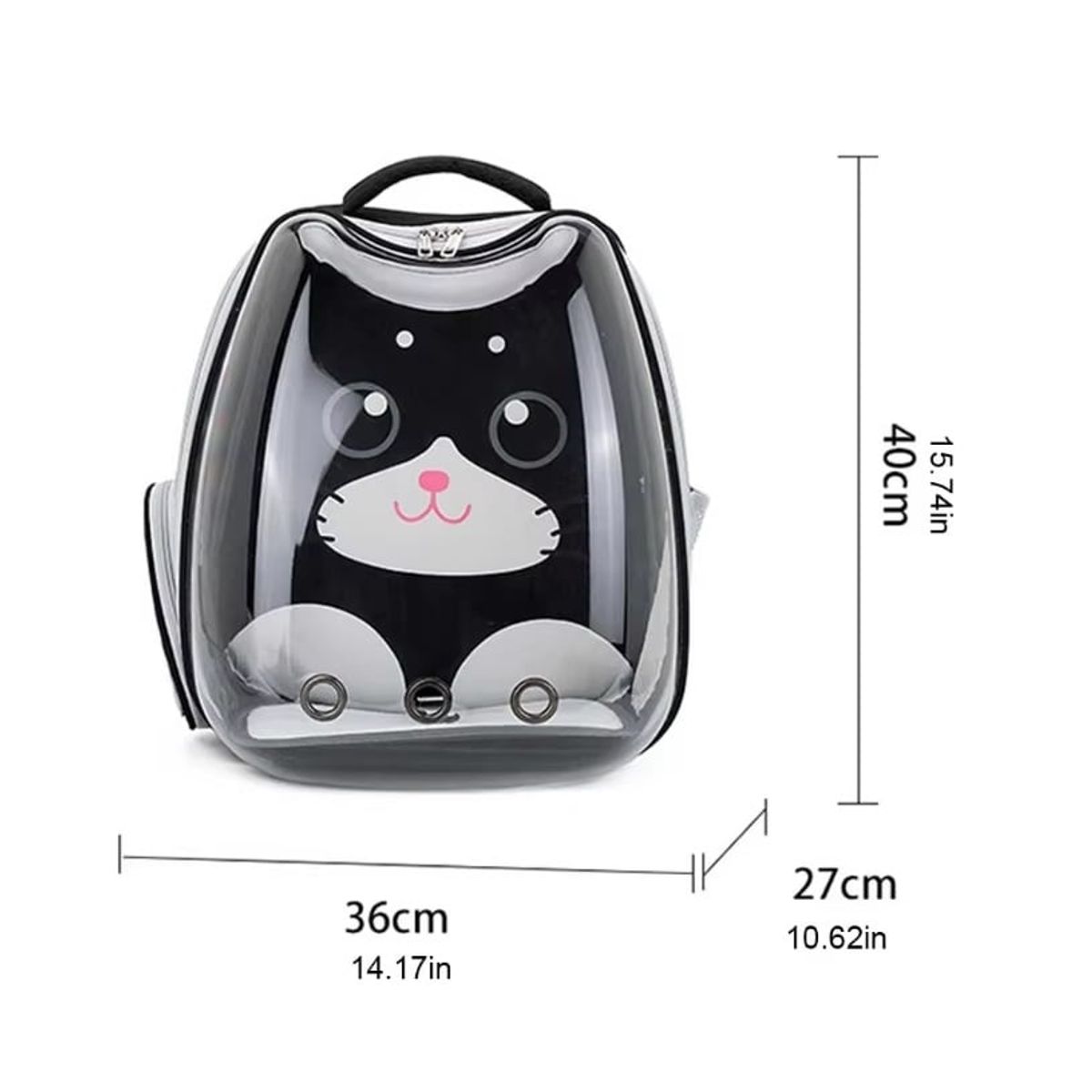 GENERICO - Mochilas para Mascotas para Perros y Gatos Color Negro