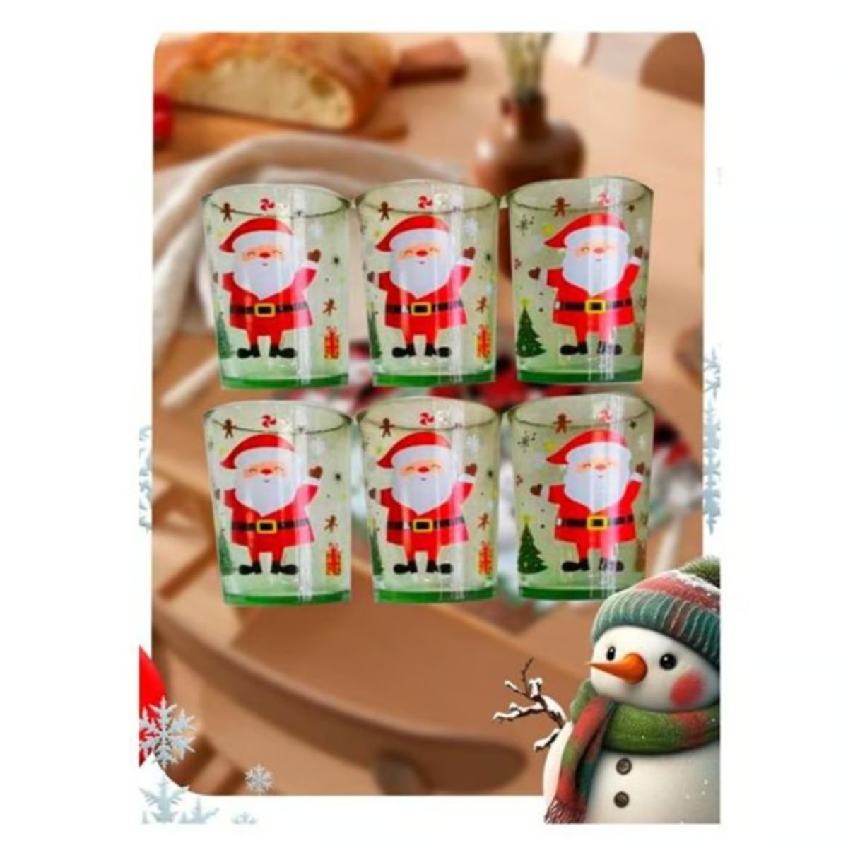 GENERICO - VASOS PAPA NOEL SET DE 6