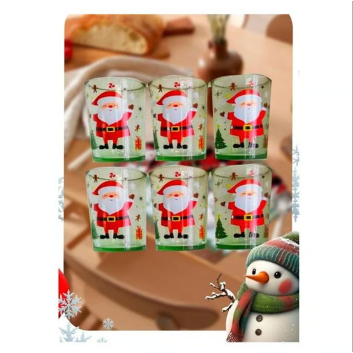 GENERICO - VASOS PAPA NOEL SET DE 6