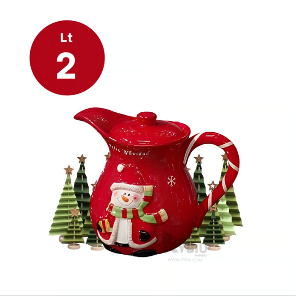 GENERICO - JARRA NAVIDEÑA  MUÑECO DE NIEVE
