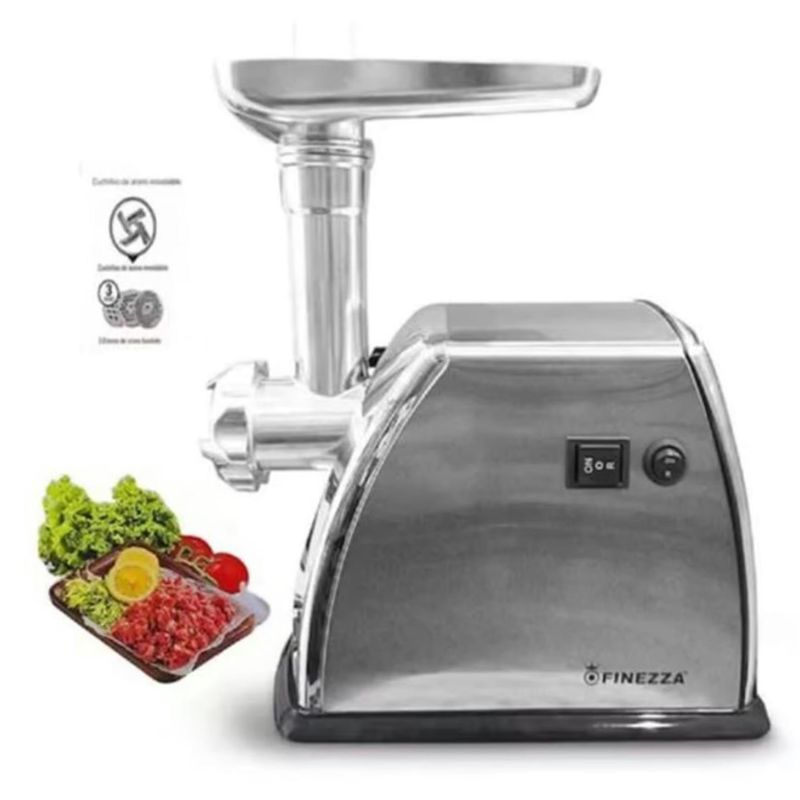 FINEZZA - Moledor de Carne Eléctrica FZ-102MC Potencia 1800W