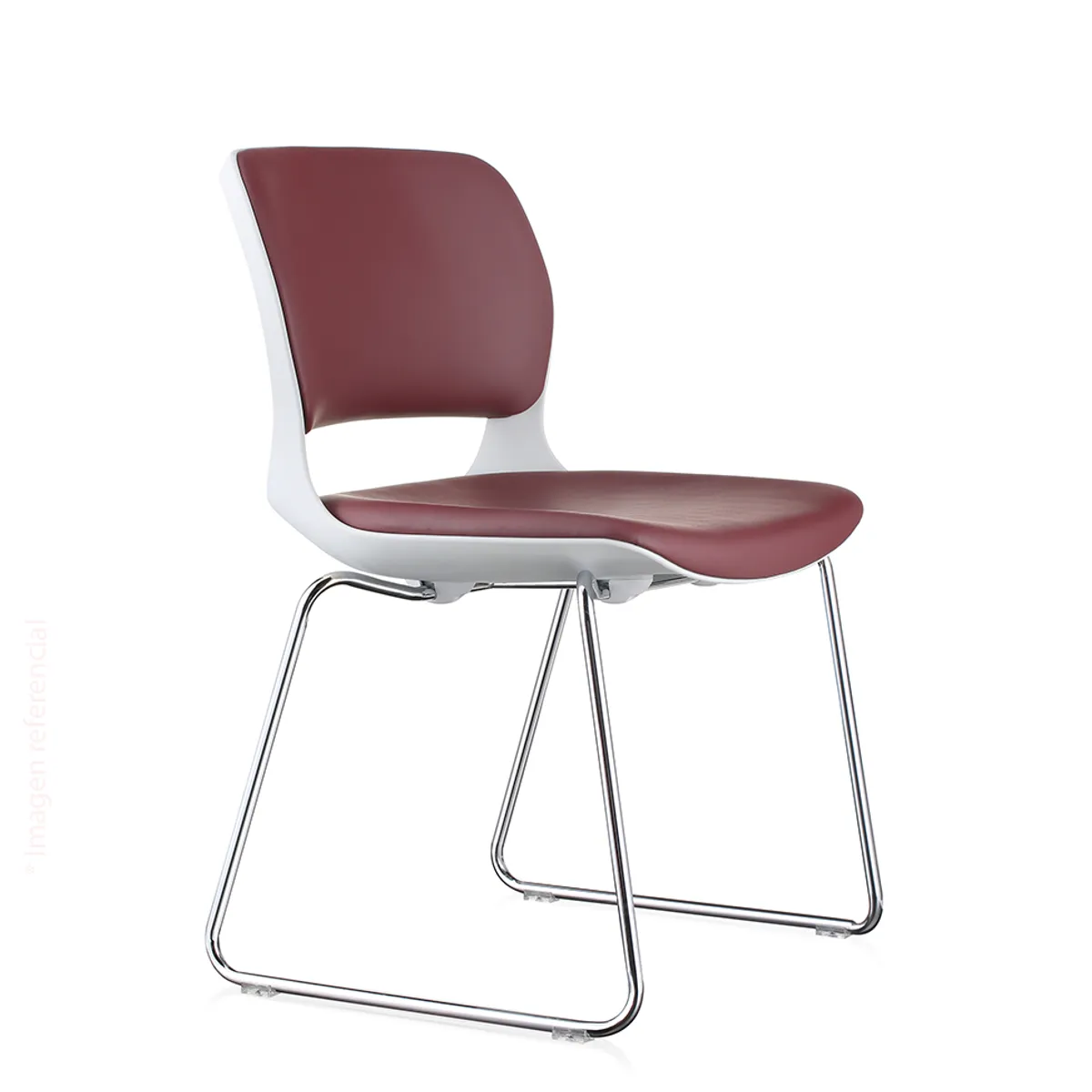 DECORPLAS - Silla fija Multiuso Ace Colors Borgoña