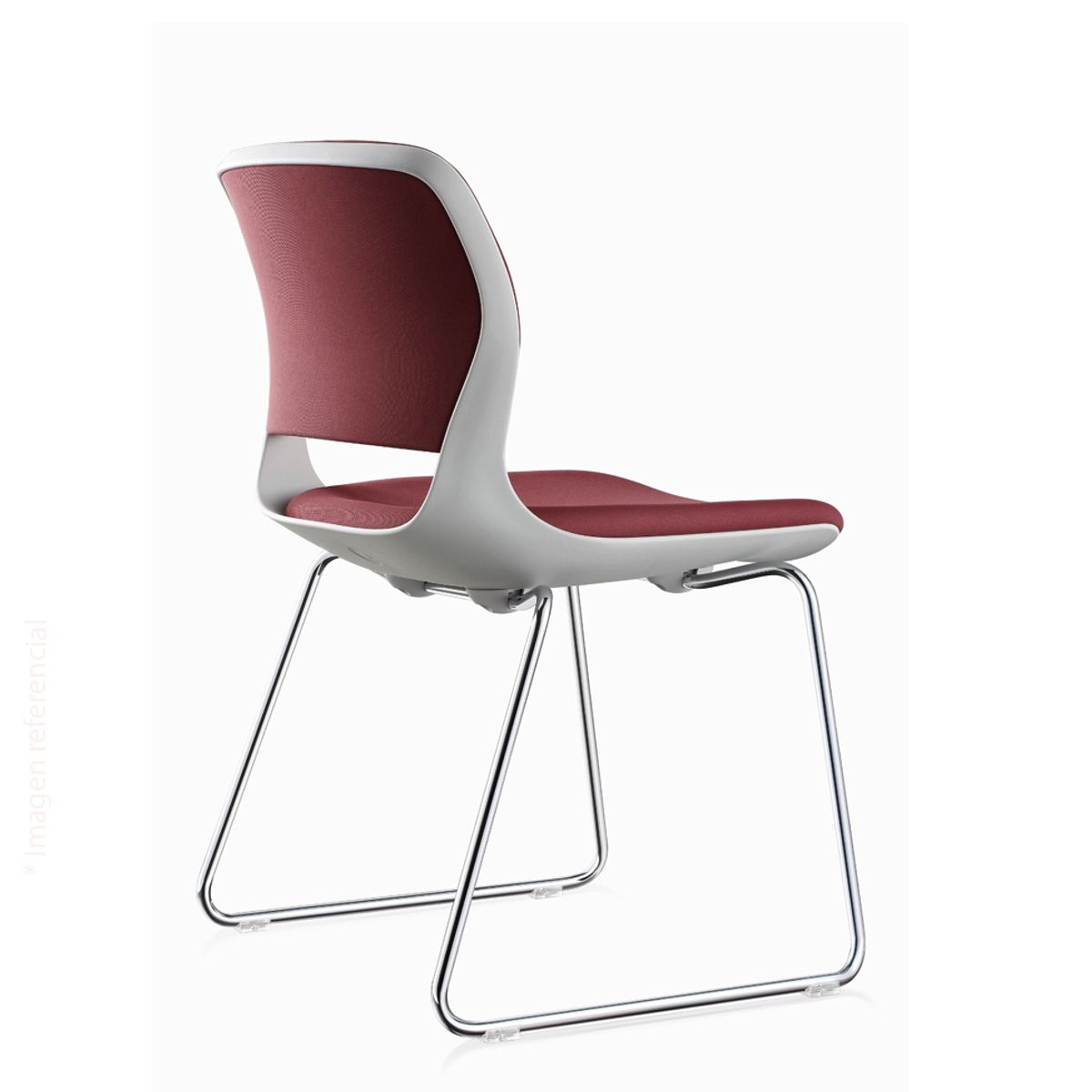 DECORPLAS - Silla fija Multiuso Ace Colors Borgoña