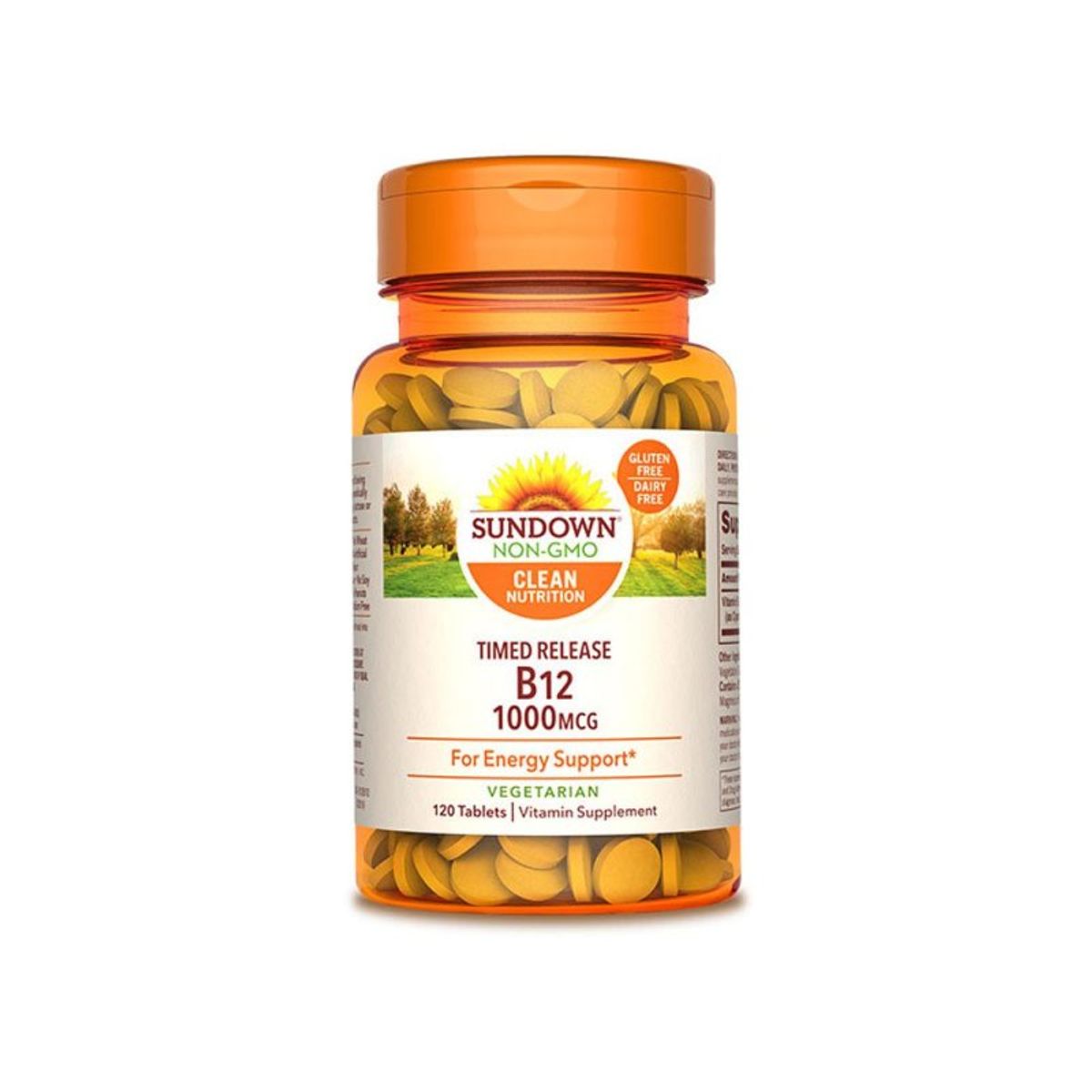SUNDOWN NATURALS - Vitamina B12 en Tabletas 1000 mcg x 120 u - Sundown