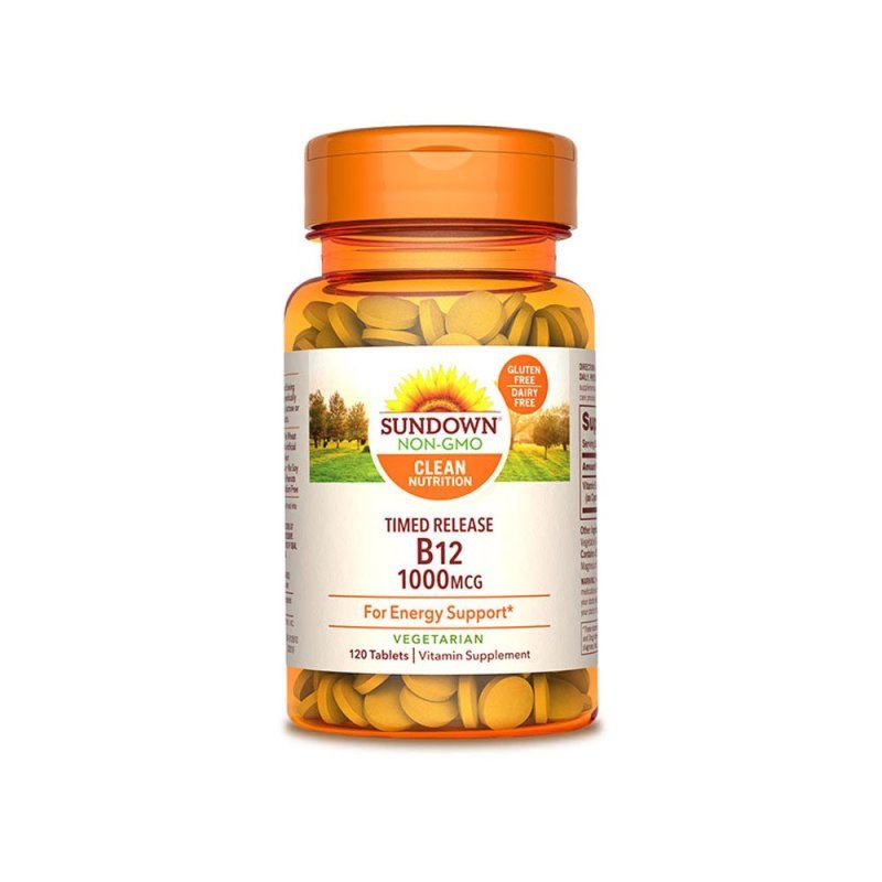 SUNDOWN NATURALS - Vitamina B12 en Tabletas 1000 mcg x 120 u - Sundown