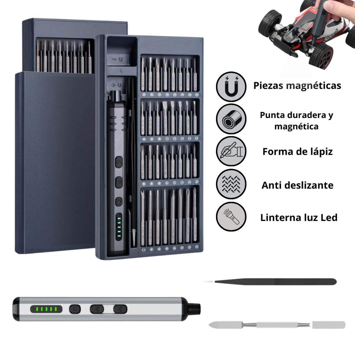PERU IMPORTACIONES - Destornillador Eléctrico Inalámbrico 68 en 1 de Alta Precisión