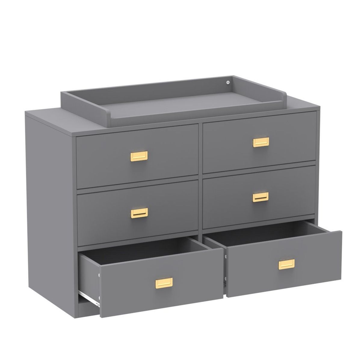 DIBA MUEBLES - Cómoda Cambiador Multifuncional Bebe Isabel Gris DIBA Muebles