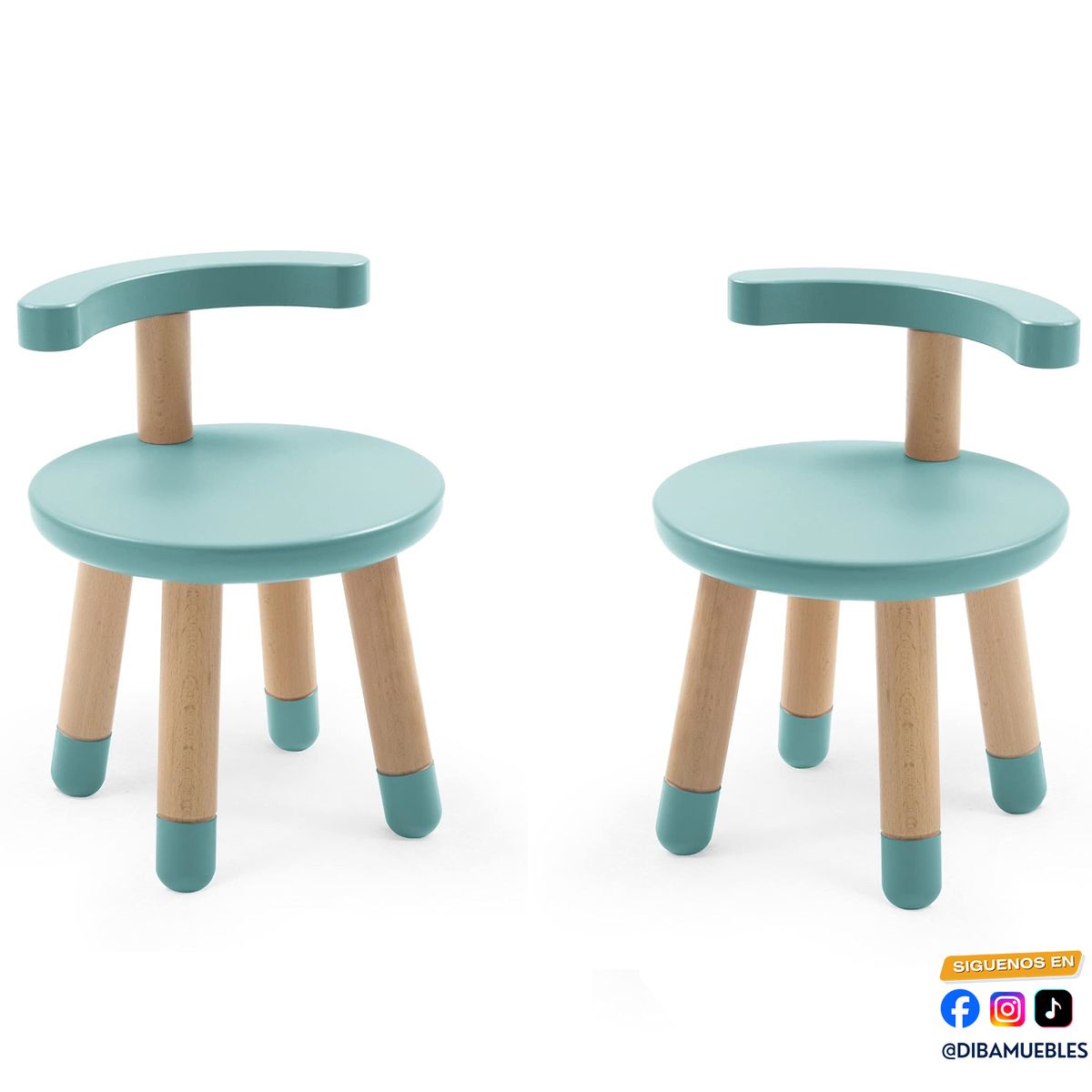 DIBA MUEBLES - Silla x2und Infantil Yoli Celeste - DIBA Muebles