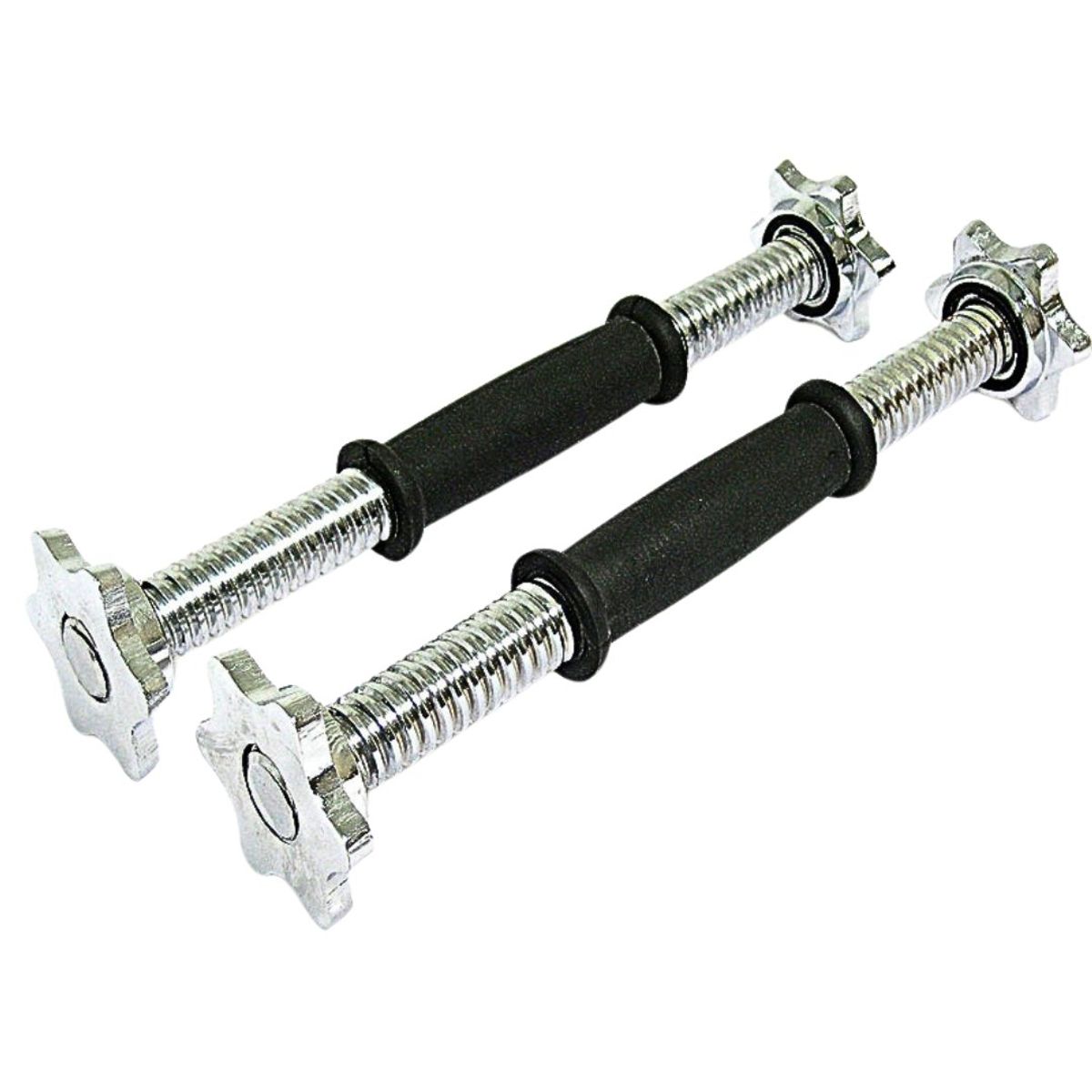 REAL FITNESS PERU - Mancuernas Cromadas Macizo Mango Negro