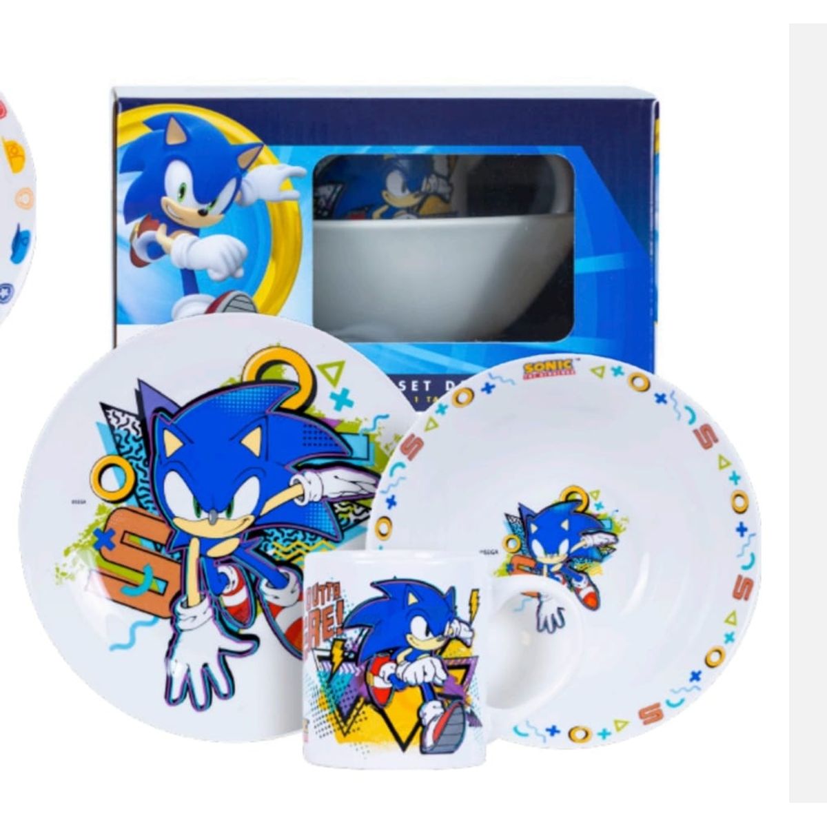 SCOOL - SET DE CERAMICA 3 PIEZAS SCOOL BOWL PLATO Y TAZA