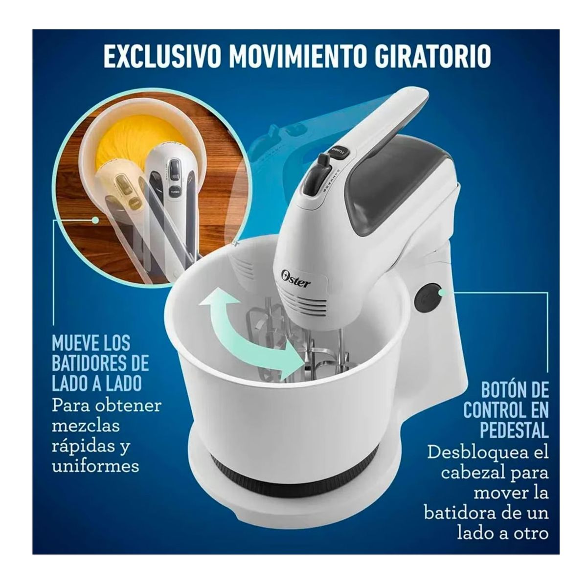 OSTER - BATIDORA  OSTERDE PEDESTAL CON ACCIÓN GIRATORIA FPSTHS3610