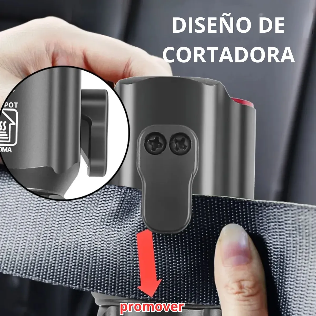 GENERICO - Linterna rompe vidrios LED  Alta Potencia Recargable