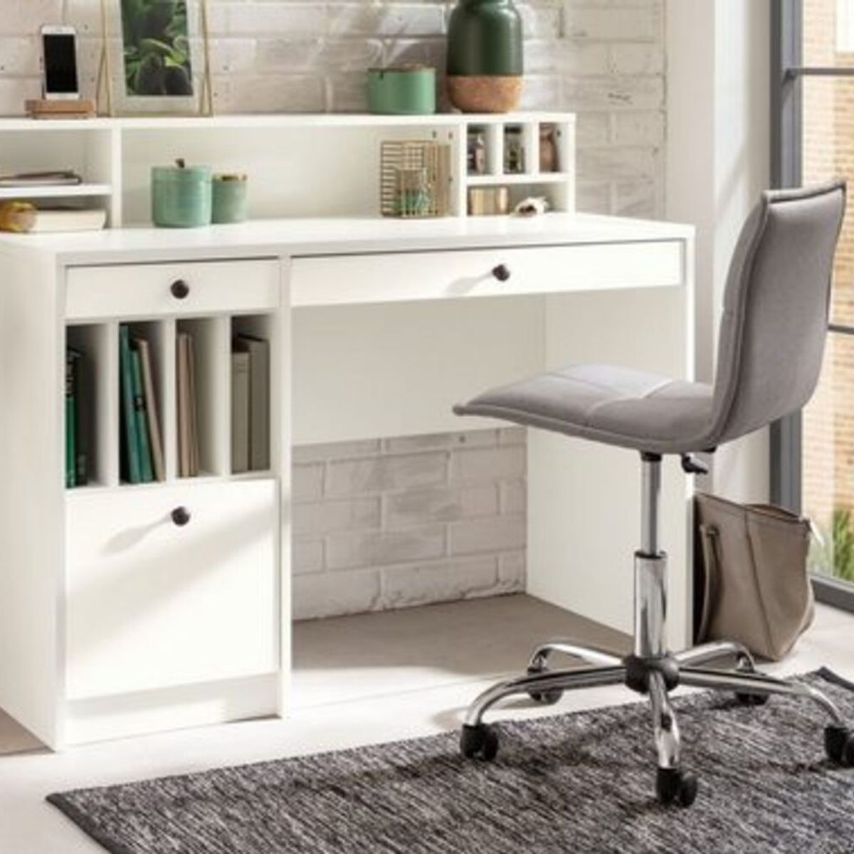 TU MESITA - Escritorio Moderno Dickens Blanco 120cm