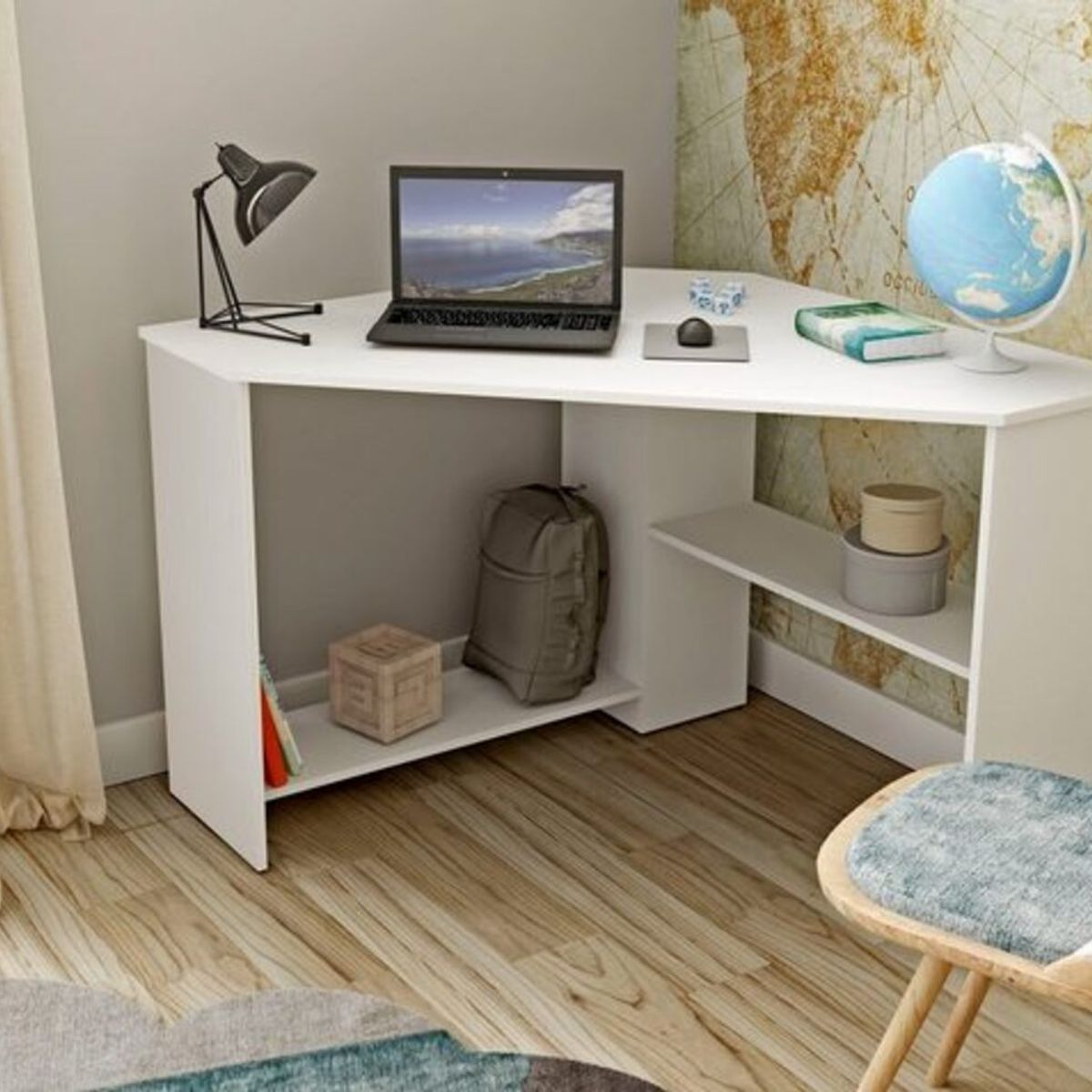 TU MESITA - Escritorio Esquinero Moderno William Blanco