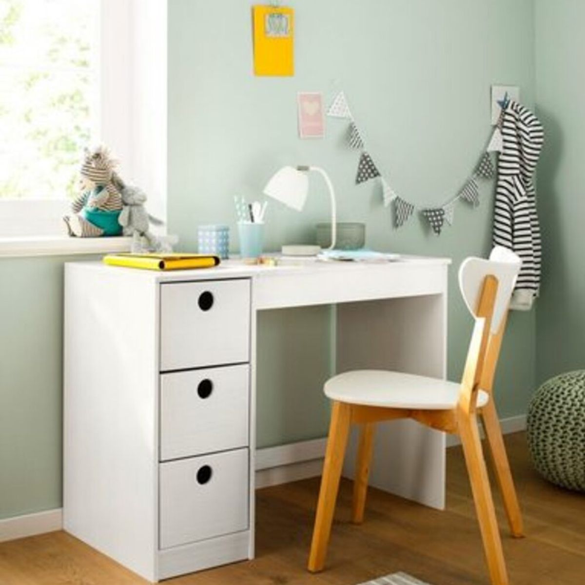 TU MESITA - Escritorio Moderno Austen 3 Cajones Blanco