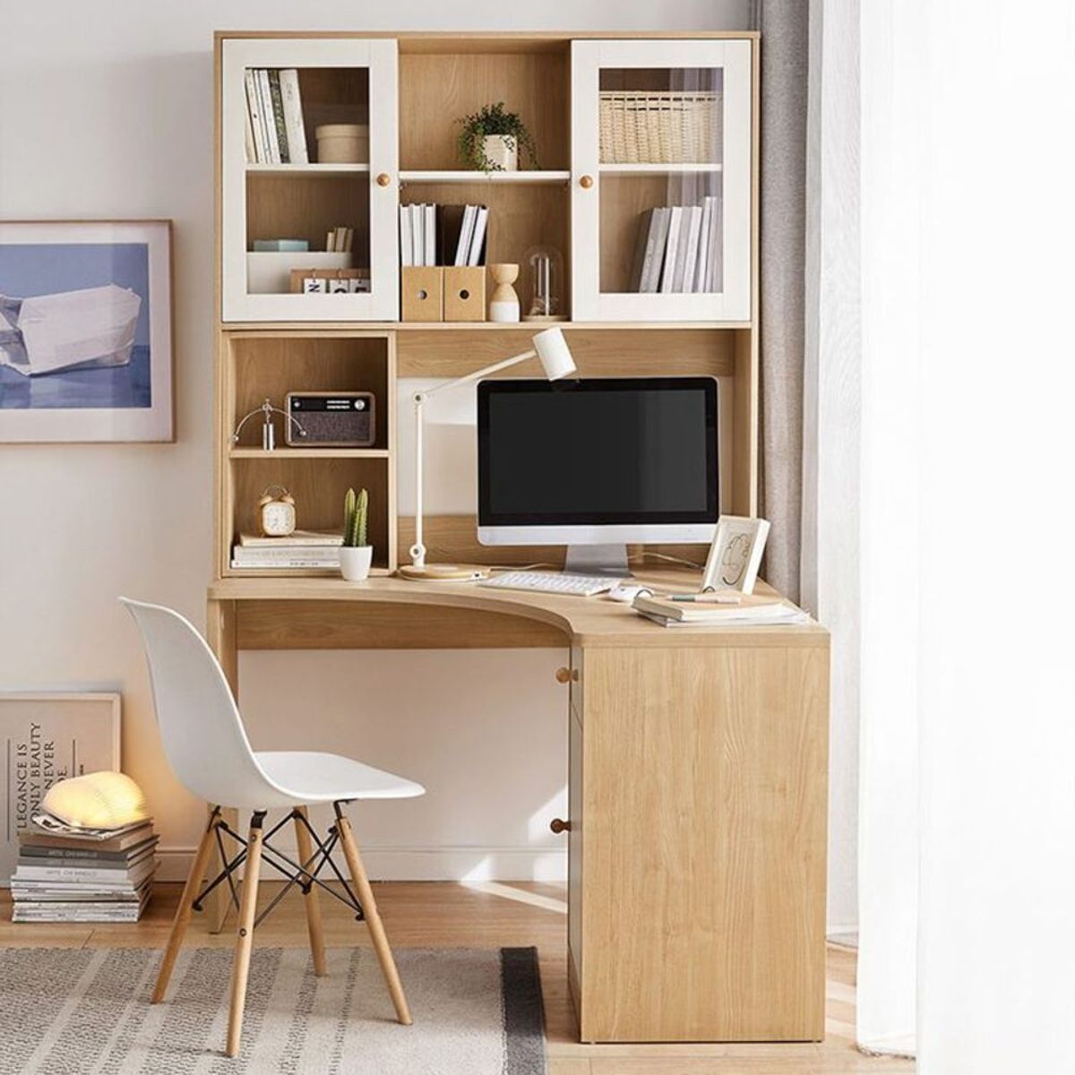 TU MESITA - Escritorio en L Vintage Moderno Kaori Alto 194cm