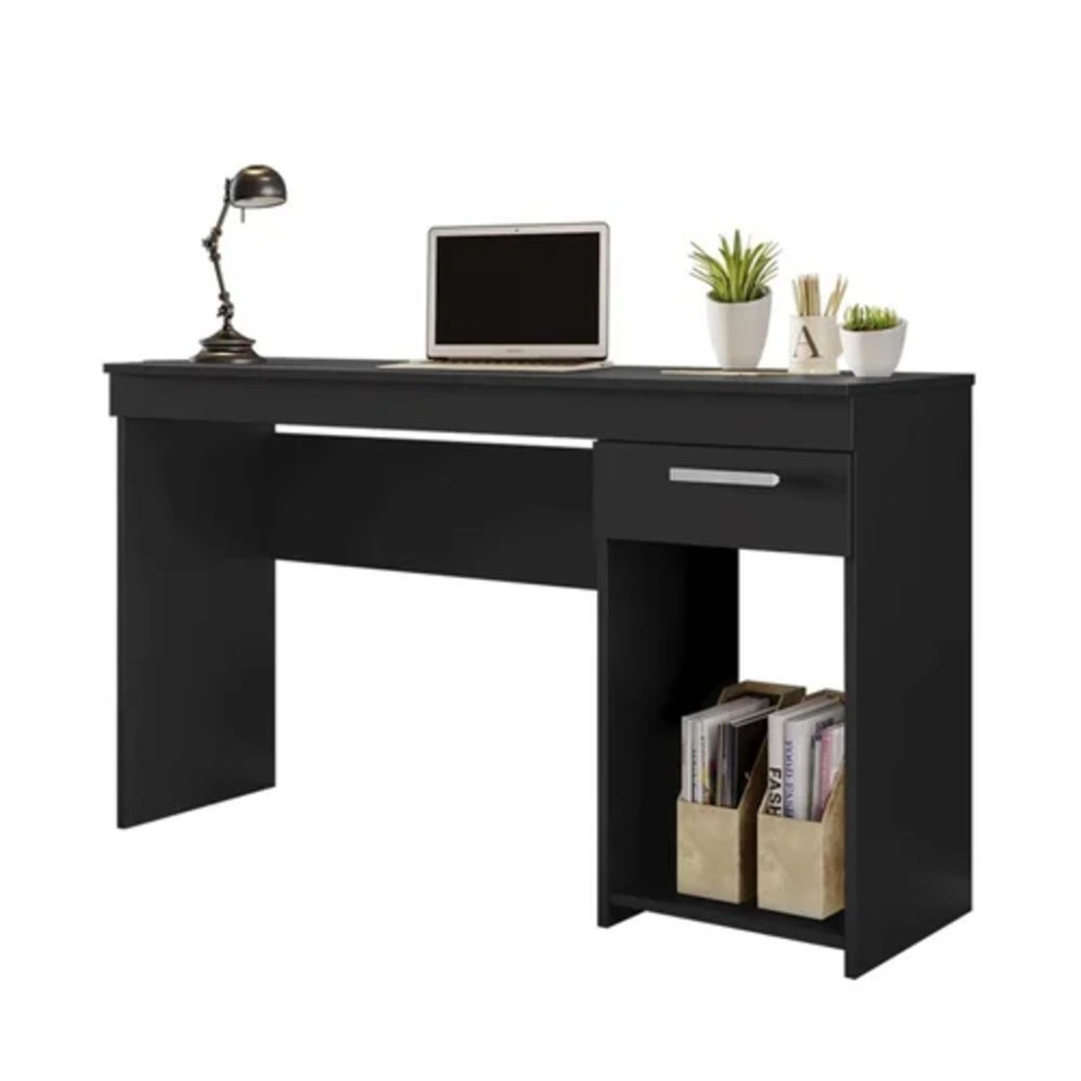 TU MESITA - Escritorio Moderno Barbara 1 Cajón Negro